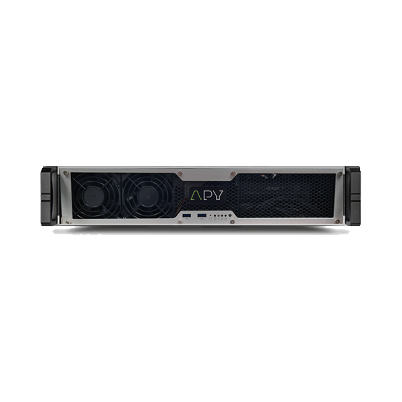 2U rack workstation with AMD EPYC 7003 series processor and Nvidia RTX 4080 or 4090 graphics card