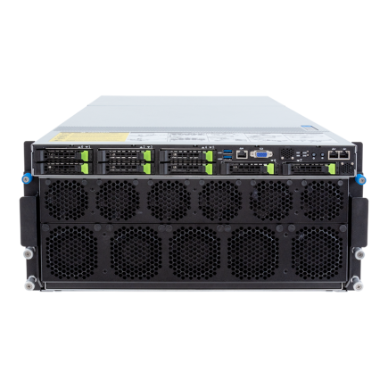5U GPU computing server with 8 Nvidia H200 cards and AMD EPYC Turin 9005 processor