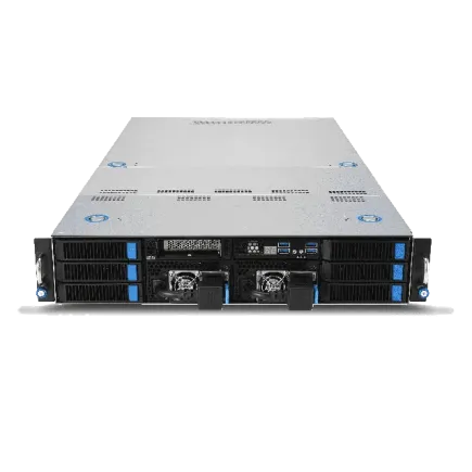 2U-Rechenserver mit 4 Nvidia Blackwell PRO GPUs und AMD EPYC Turin Prozessor